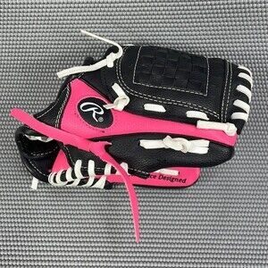 Rawlings 9” Youth Players Series Baseball Glove Model PL91PB Pink & Black RHT